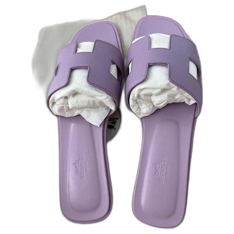 hermes oran sandals purple|hermes oran sandals on sale.